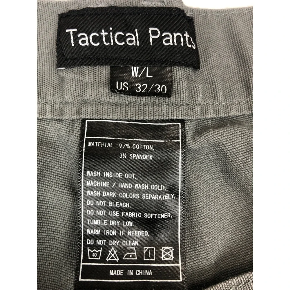 Tactical Pants Mens 32x30 Gray Gorpcore Cargo Utility Survivalist Work Pants